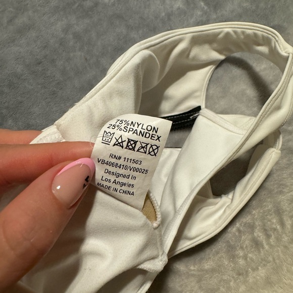 LICI FIT WHITE RACER ZIP UP BRA - Picture 5 of 5